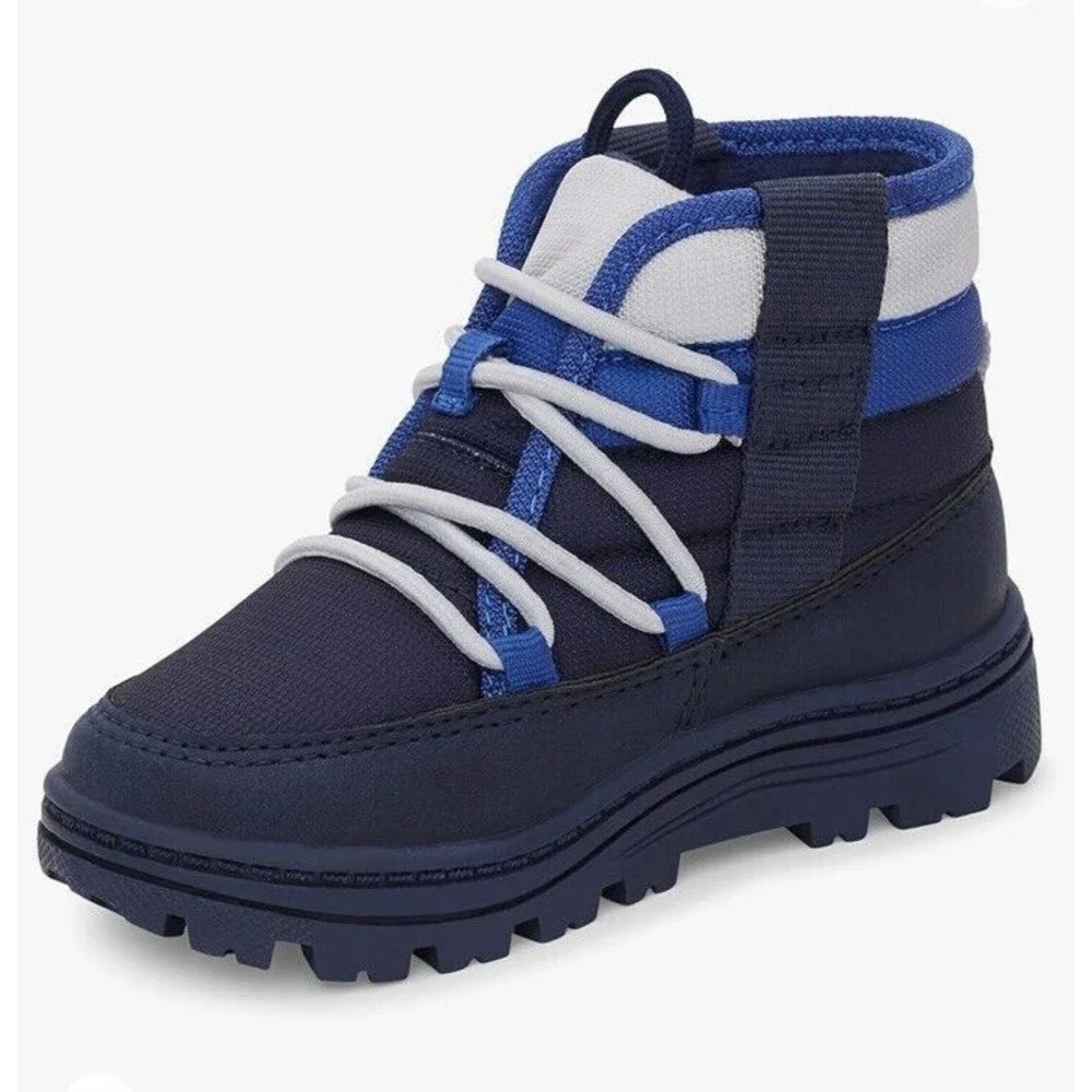 Carter's Unisex-Child Boot Size 11 Blue Fallon Fashion toddler